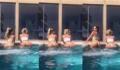 Carolina Samani Nude Ass Twerking in Pool VideoTape Leaked