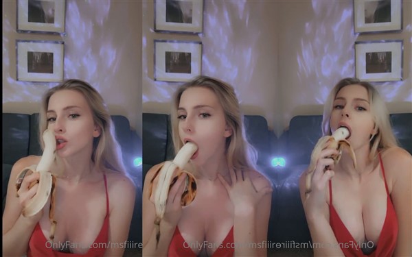 MsFiiire Nude Banana Blowjob Video Leaked - ThotBook.tv