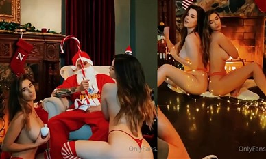 Natalie Roush and Lauren Summer Christmas Nude Photoshoot Video
