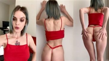 Phoebe Yvette Youtuber Red Thong Nude VideoTape Leaked