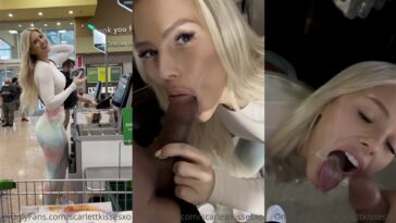 ScarlettKissesXO Mall Park Blowjob Facial Video Leaked