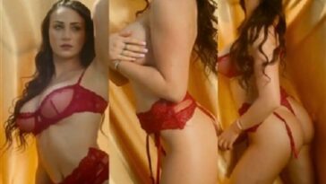 Jessica Bartlett Nude Red Lingerie Teasing Video Premium
