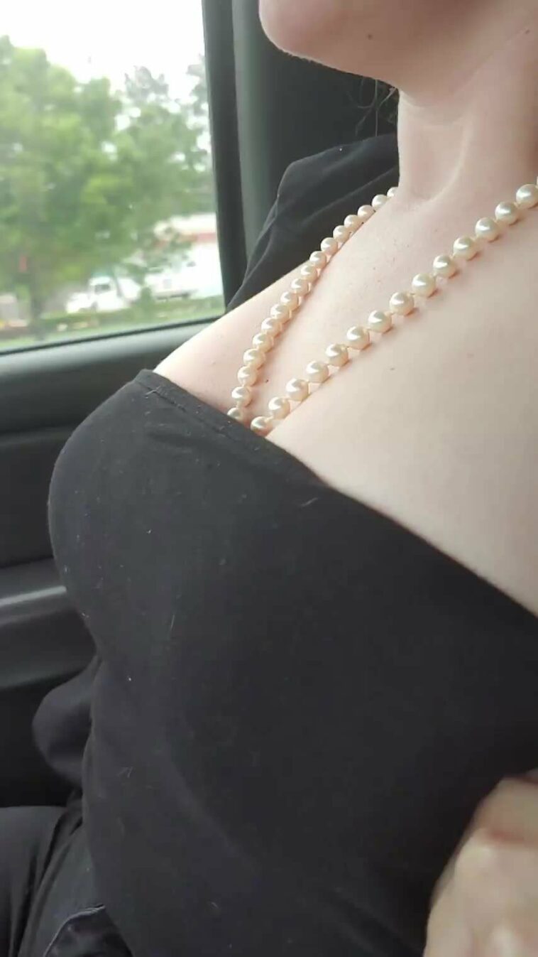 Pearl necklaces go good with my boobs