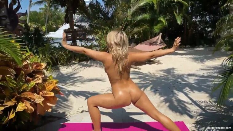 Paige VanZant Nude Beach Yoga