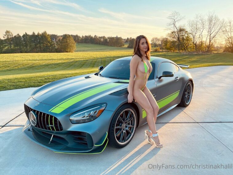Christina Khalil Micro Bikini Sports Car Onlyfans Set Premium