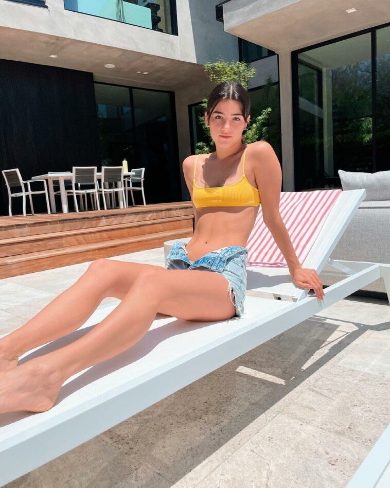 Charli D’Amelio Poolside Bikini Strip Posing Set Leaked