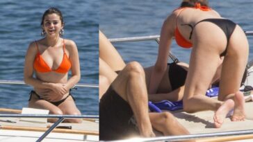 Selena Gomez Thong Bikini On Boat
