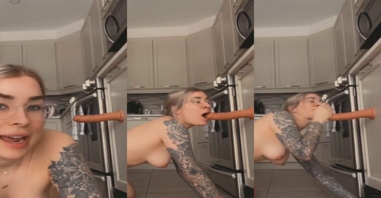 Jen Brett Nude Double Dildo In Kitchen Leaked Video