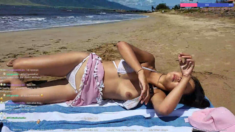 Katnparadise Nude Nipple Slip Beach Bikini Accidental Twitch Video