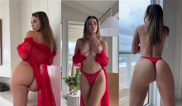 Natalie Roush Sexy Red Outfit PPV Video Leaked