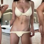 Christina Khalil Topless Yellow Bikini Tease Video Leaked